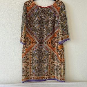 Elegant Multicolor Long Sleeve Dress